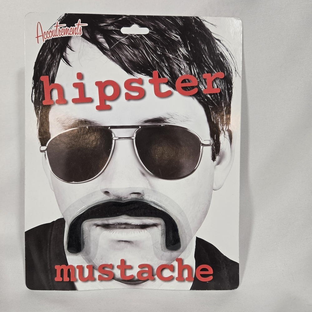 Accoutrements Costume Mustache Hipster | New Old stock New with Blemish